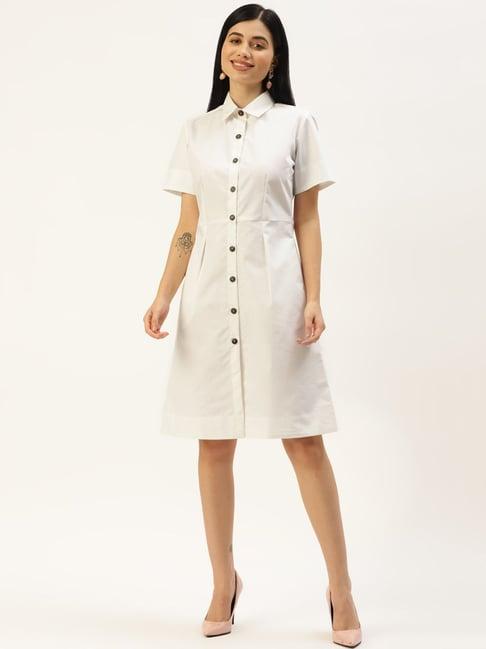 brinns off white shirt dress