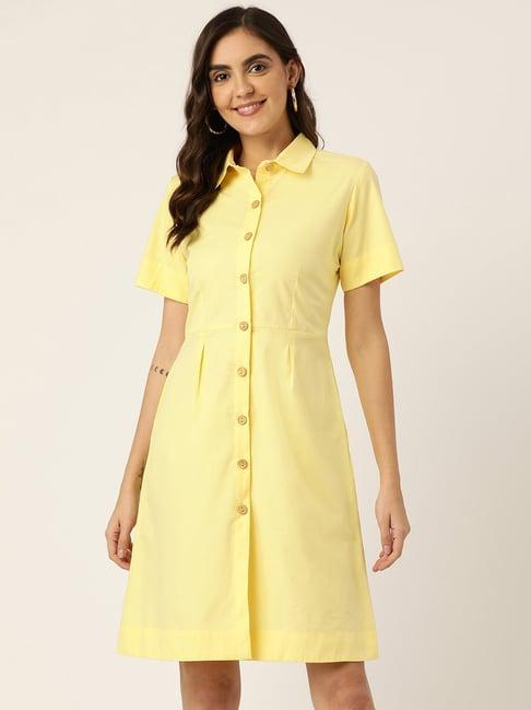 brinns yellow shirt dress