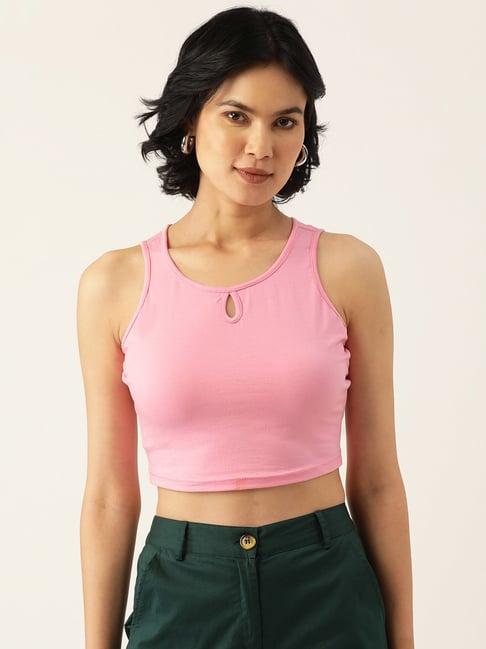 brinns pink crop top