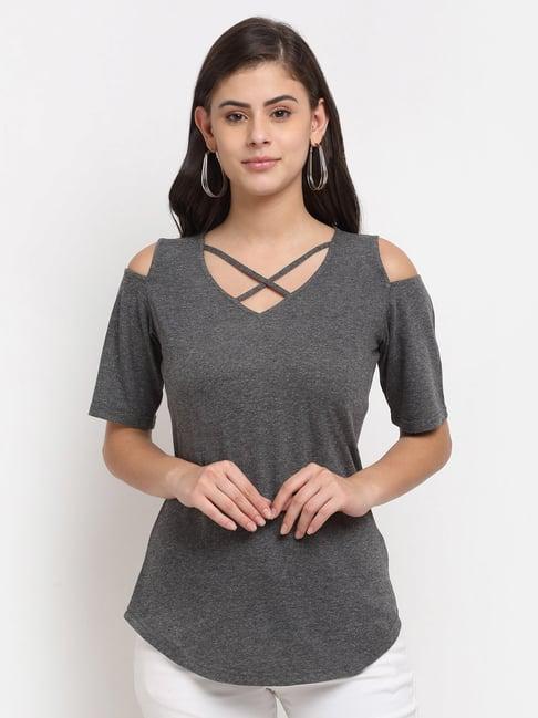 brinns dark grey a-line top