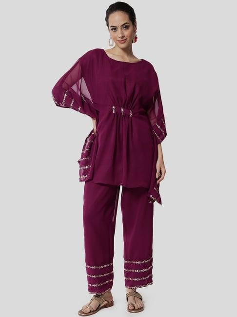 studiorasa purple kaftan pant set