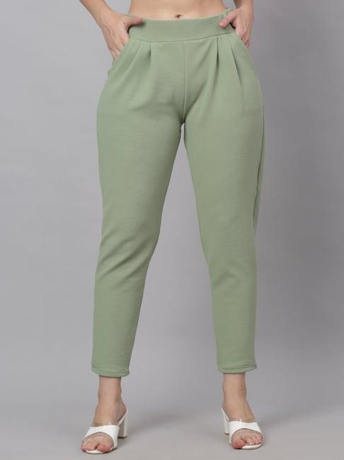 neudis green regular fit mid rise trousers