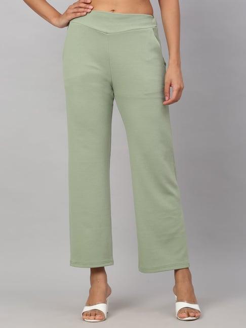 neudis green regular fit mid rise trousers