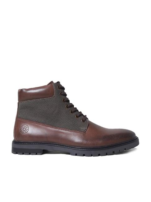 jack & jones men's brown derby boots