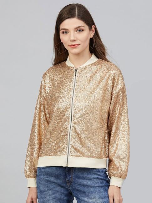 carlton london beige embellished jacket