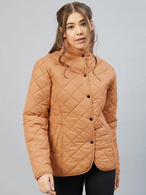 rare light brown quilted jacket