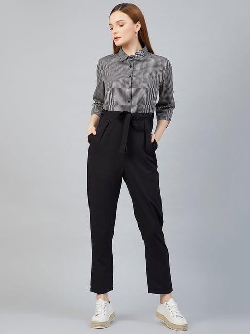 rare black check jumpsuit