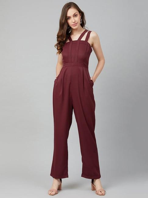 marie claire maroon jumpsuit