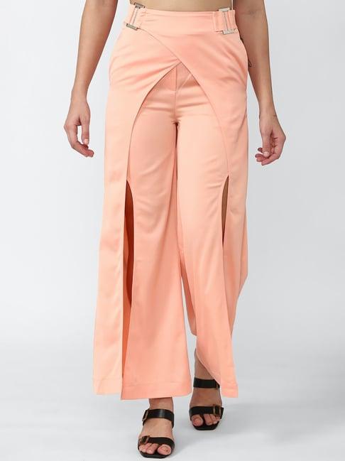 forever 21 peach regular fit pants