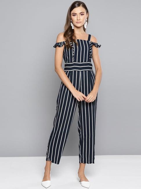 rare navy striped jumpsuit