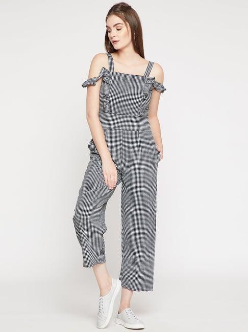 rare black chequered jumpsuit