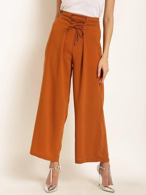 rare rust mid rise trousers