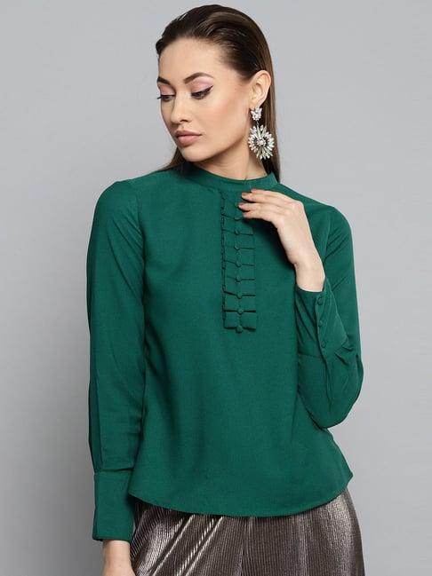 rare green regular fit top