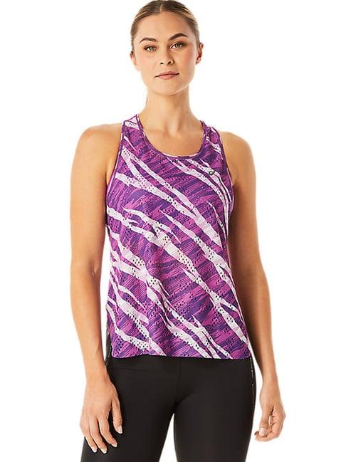 asics purple printed tank top