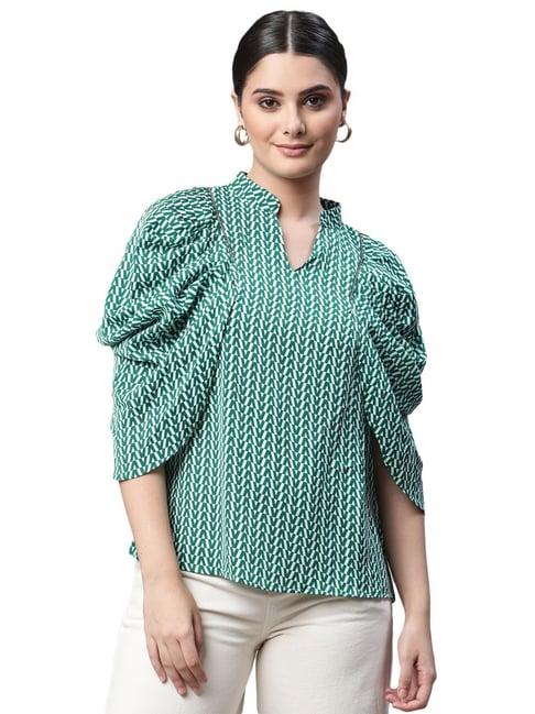 global republic green printed top