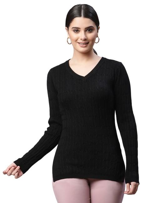 global republic black v neck pullover