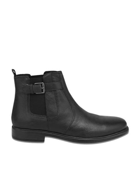 geox men's black chelsea boots