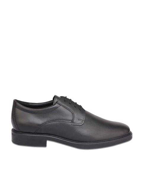 geox men's black derby shoes