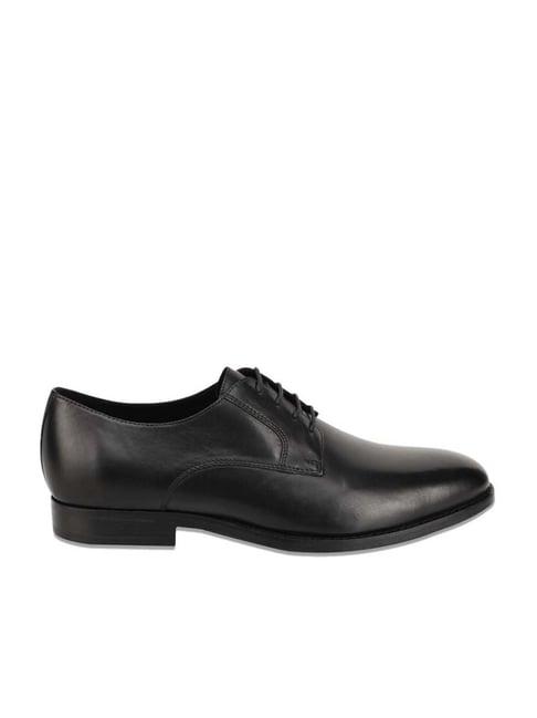 geox men's black derby shoes