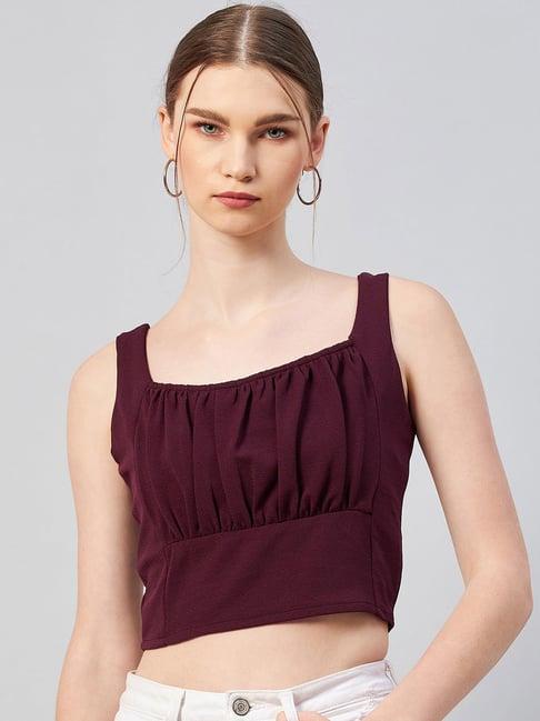 rare maroon crop top