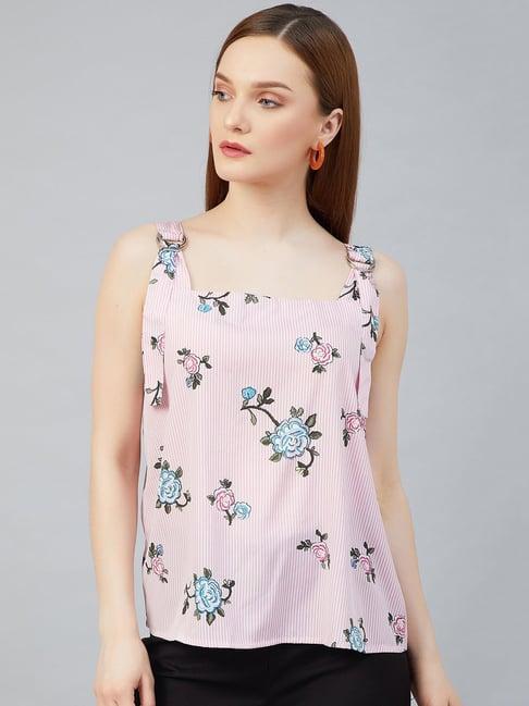 marie claire pink floral print top