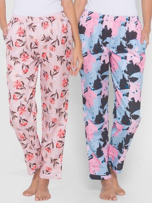 fashionrack pink & blue abstract pyjamas with pocket (pack of 2)