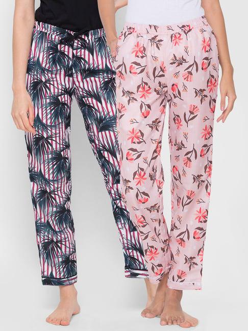 fashionrack pink & red floral pyjamas with pocket (pack of 2)