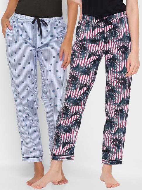 fashionrack red & grey stripes pyjamas with pocket (pack of 2)