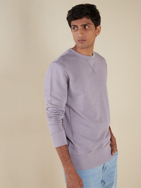 wes casuals by westside light purple relaxed-fit sweatshirt