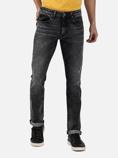 passion black slim fit heavily washed jeans