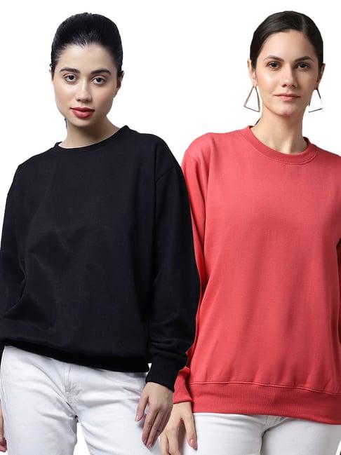 vimal jonney navy & pink fleece pullover - pack of 2