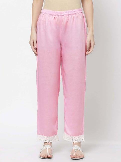 dart studio pink regular fit palazzos