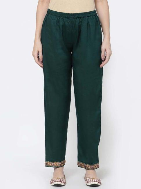 dart studio green regular fit palazzos