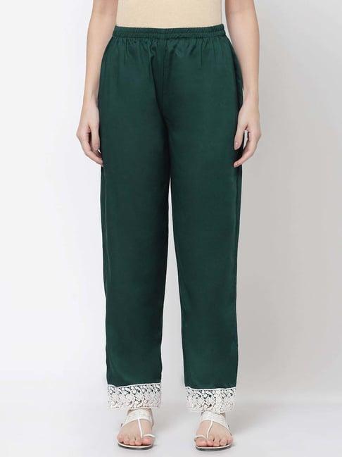 dart studio green regular fit palazzos