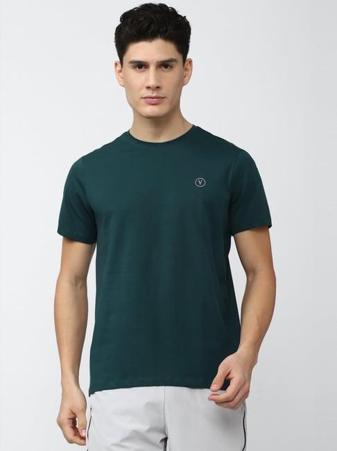 van heusen flex green slim fit t-shirt