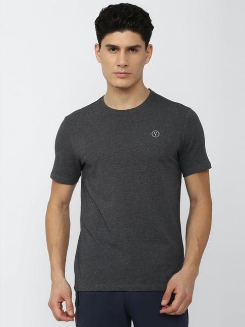 van heusen flex grey slim fit t-shirt