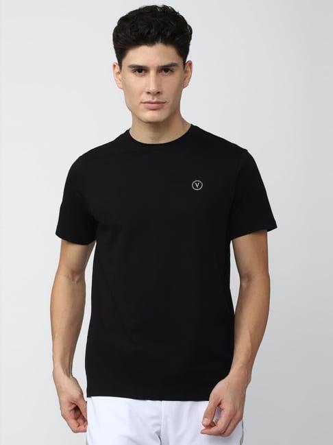 van heusen flex black slim fit t-shirt