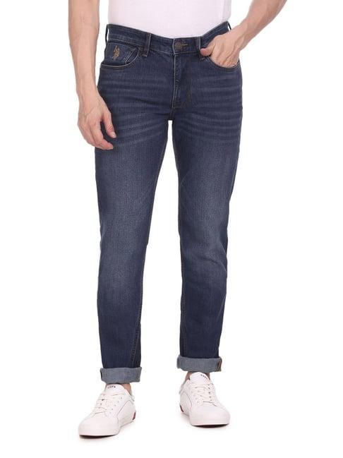 u.s. polo assn. blue cotton slim fit jeans