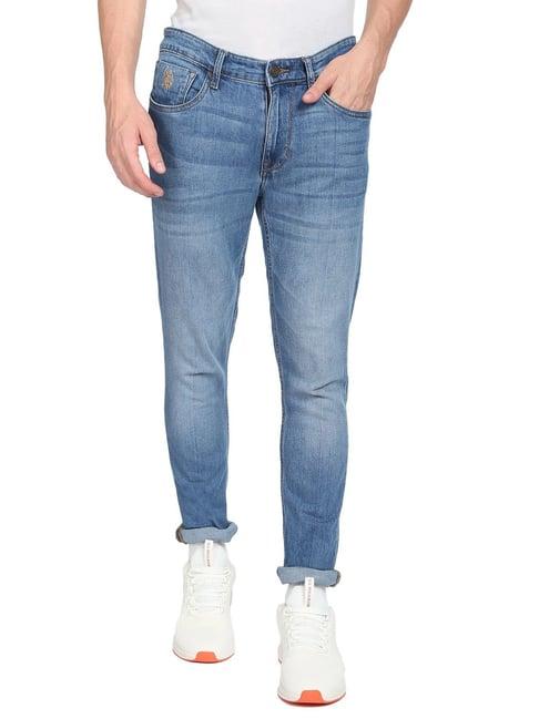 u.s. polo assn. blue cotton slim fit jeans