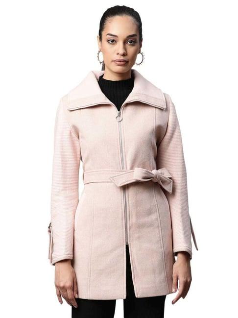 global republic pink regular fit coat