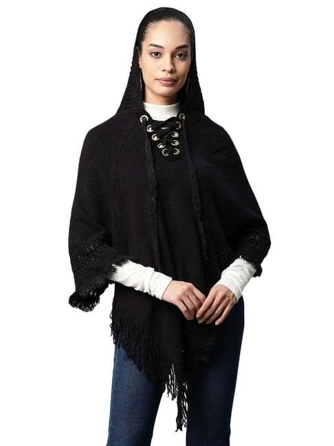 global republic black plain poncho