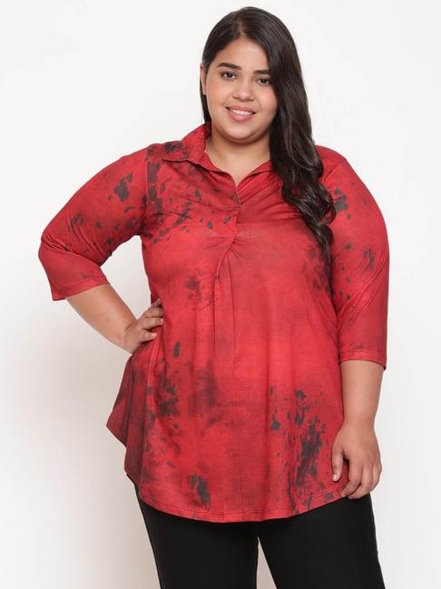 amydus red printed top