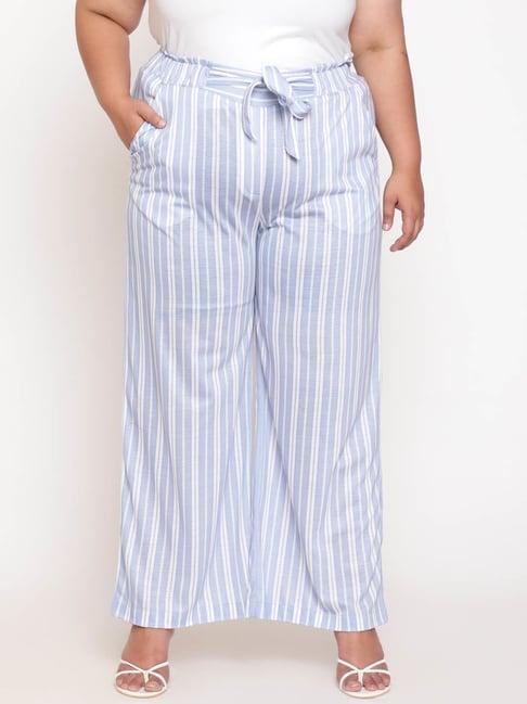 amydus blue striped palazzos