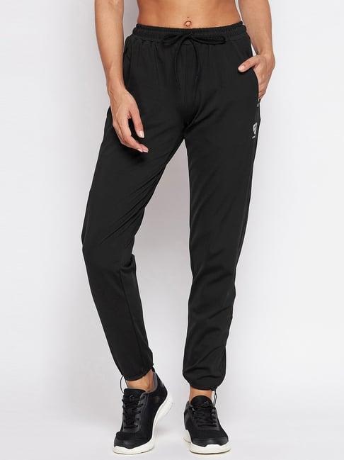 unpar black mid rise track pants