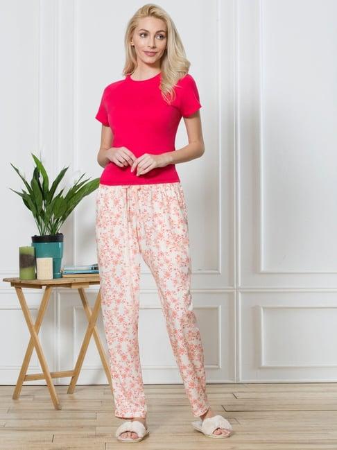 van heusen peach printed pyjamas