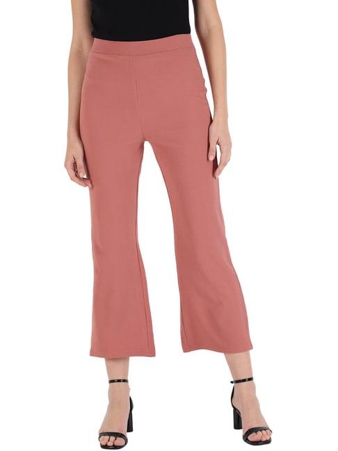 trend arrest pink bootcut pants