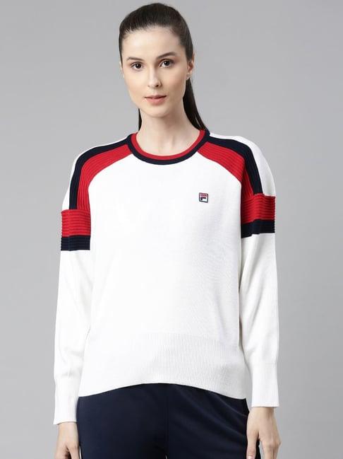 fila white regular fit sweatshirt