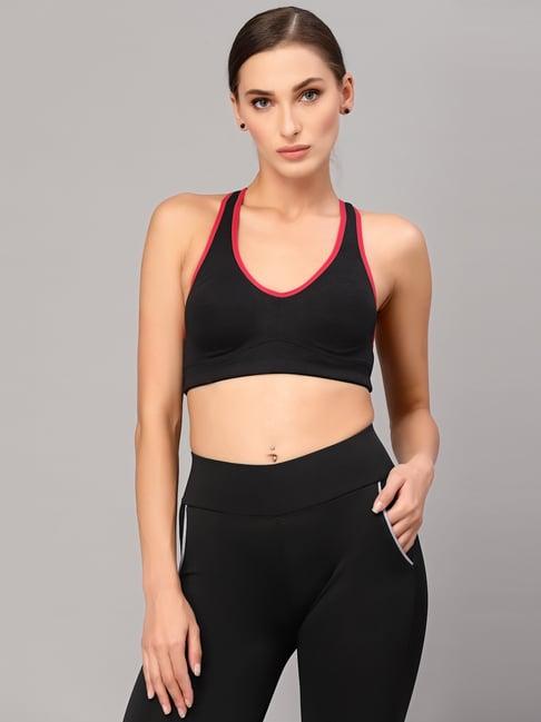 style quotient black cotton sports bra