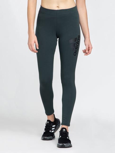 adidas green printed regular fit w fi bos tights