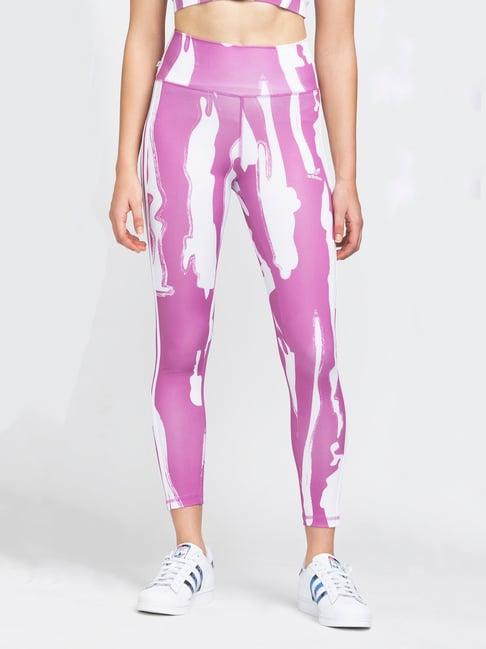 adidas originals purple printed tights